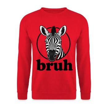Funny Zebra Sarcastic Humor Internet Meme - Unisex Sweatshirt - red - Front - Alina (178cm) & Michal (187cm)