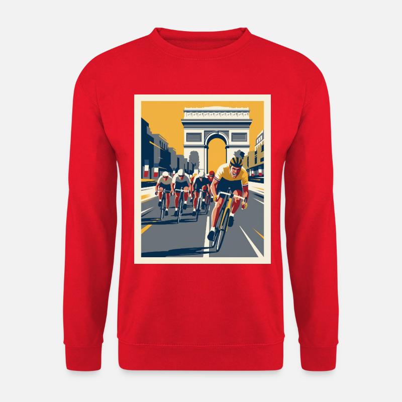 Paris Sprint – Radfahrer-Erinnerung - Unisex Pullover - Rot