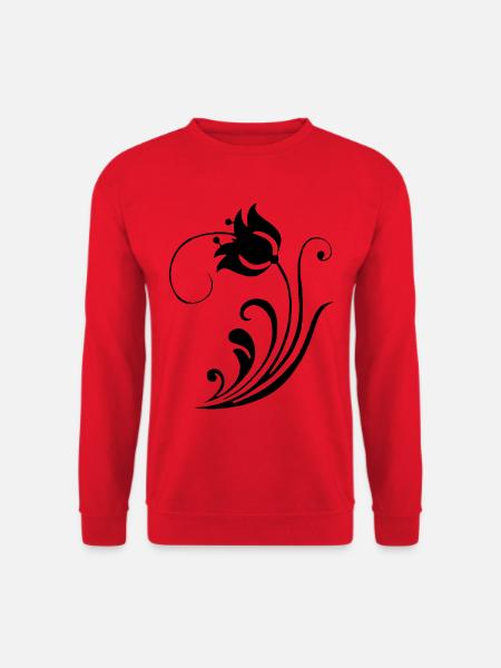 Strange Black Flower - Unisex Sweatshirt - red