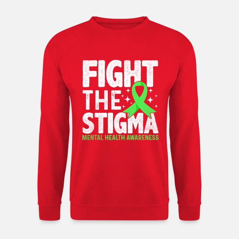 Bekämpfen Sie das Stigma Bewusstsein für psychische Gesundheit Grün - Unisex Pullover - Rot
