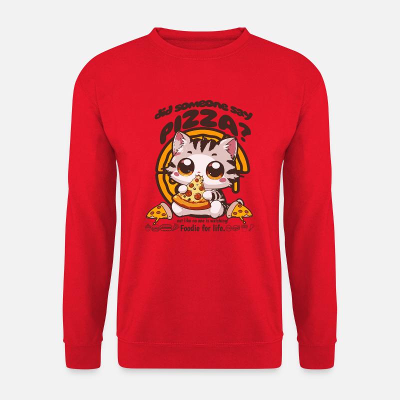 hat jemand Pizza gesagt? did somone say pizza? - Unisex Pullover - Rot