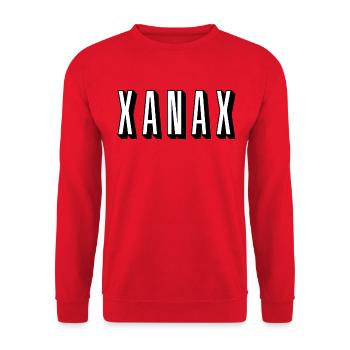 Graphique Xanax - Sweat-shirt Unisexe - rouge - Devant - Alina (178cm) & Michal (187cm)