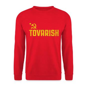 Tovarish - Sweat-shirt Unisexe - rouge - Devant - Alina (178cm) & Michal (187cm)
