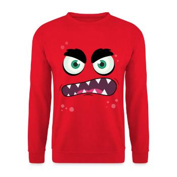 Monster Face 5 - Sweat-shirt Unisexe - rouge - Devant - Alina (178cm) & Michal (187cm)