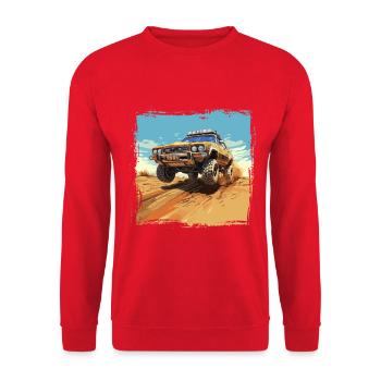 Dakar Rally - Unisex Sweatshirt - red - Front - Alina (178cm) & Michal (187cm)