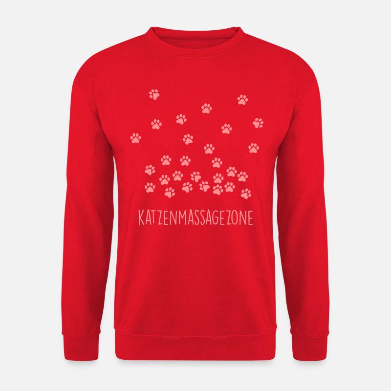 Katzen Massage Zone - Unisex Pullover - Rot