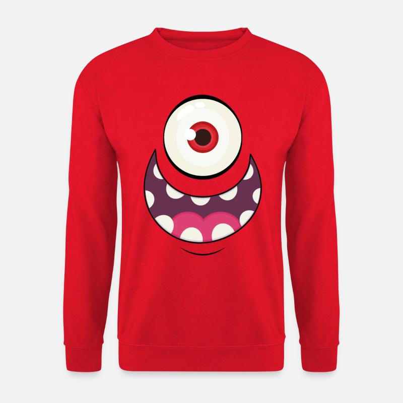 Monstergesicht 2 - Unisex Pullover - Rot