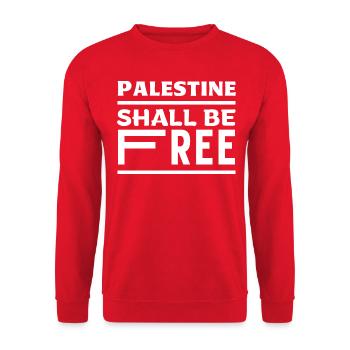 La Palestine sera libre | Expression de l’espoir - Sweat-shirt Unisexe - rouge - Devant - Alina (178cm) & Michal (187cm)