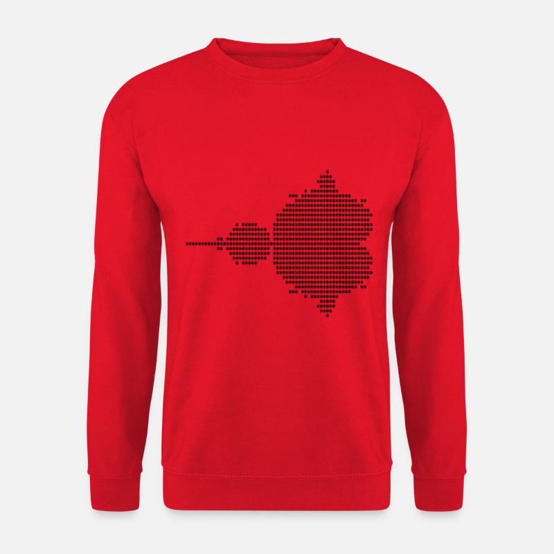 Mandelbrot Ascii - noir - Sweat-shirt Unisexe - rouge