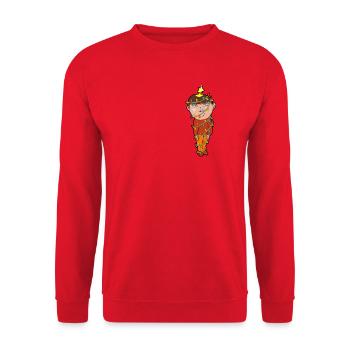 Weihnachtsjunge - Unisex Pullover - Rot - Vorne - Alina (178cm) & Michal (187cm)