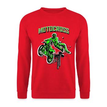 Motocross Motorsport Green - Sweat-shirt Unisexe - rouge - Devant - Alina (178cm) & Michal (187cm)