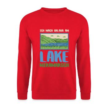 Lake Miramarsch - Unisex Pullover - Rot - Vorne - Alina (178cm) & Michal (187cm)