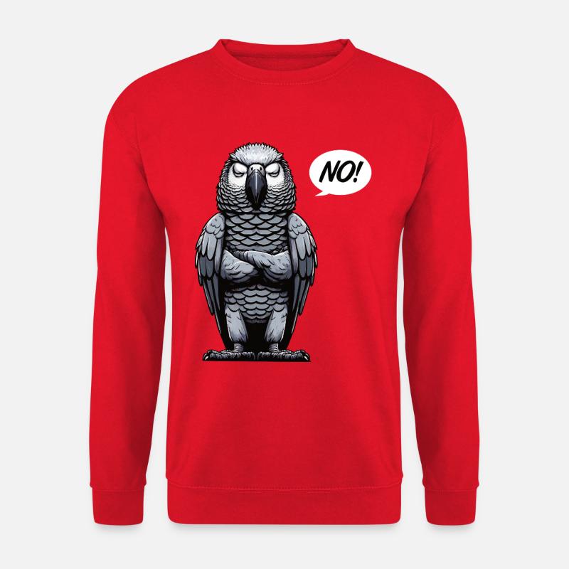 No Graupapagei Papagei Papageibesitzer Papageien - Unisex Pullover - Rot