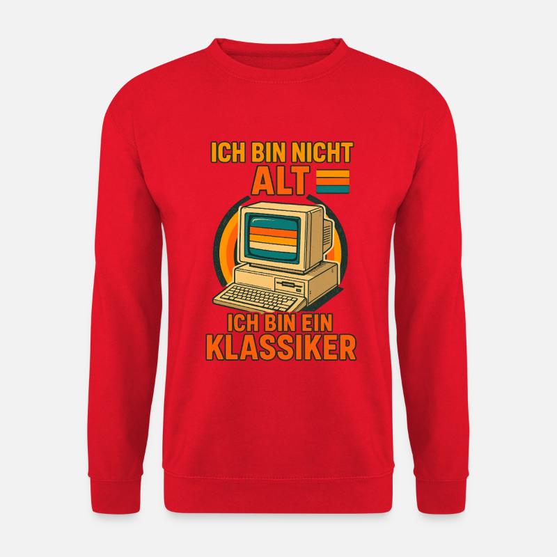 Retro Computer Klassiker - Unisex Pullover - Rot