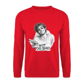 Not Too Bad Funny Pencil Sketch - Unisex Sweatshirt - red - Front - Alina (178cm) & Michal (187cm)