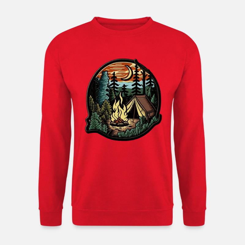 Camping - Patch design - Unisex Pullover - Rot