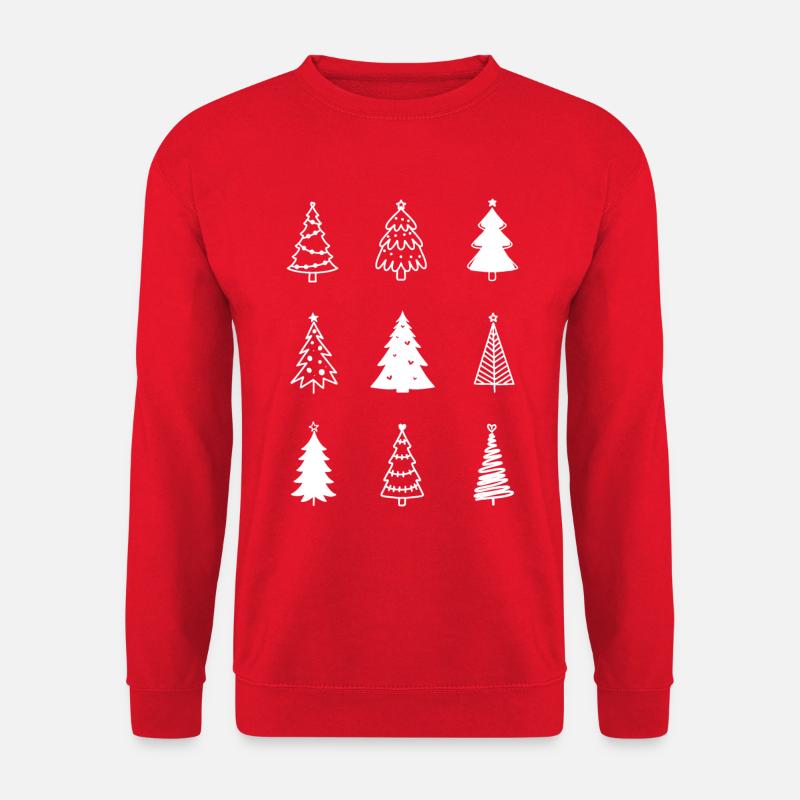 Weihnachtsbäume - Unisex Pullover - Rot