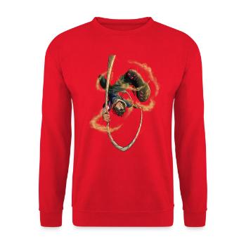 Acrobaties - Sweat-shirt Unisexe - rouge - Devant - Alina (178cm) & Michal (187cm)