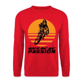 BIKE - Unisex Sweatshirt - red - Front - Alina (178cm) & Michal (187cm)