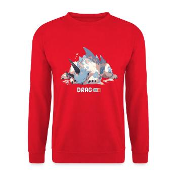 Dragoff V.1 - Sweat-shirt Unisexe - rouge - Devant - Alina (178cm) & Michal (187cm)