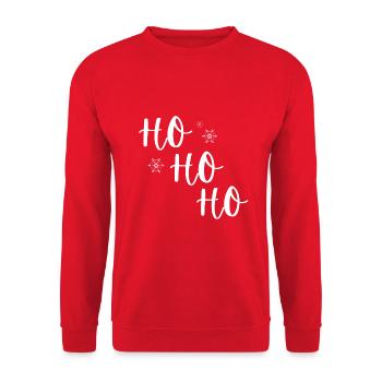 Ho Ho Ho. - Sweat-shirt Unisexe - rouge - Devant - Alina (178cm) & Michal (187cm)