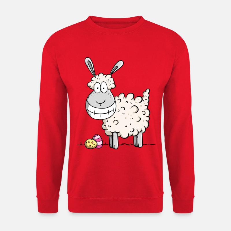 Frohe Ostern Schaf I Ostergeschenk Ostermotiv Fun - Unisex Pullover - Rot