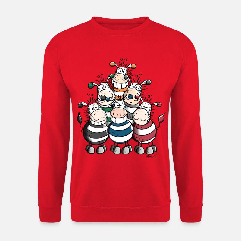 Bunter Zebrahaufen - Unisex Pullover - Rot