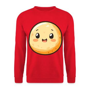 Happy Potato Cartoon - Design adorable et amusant - Sweat-shirt Unisexe - rouge - Devant - Alina (178cm) & Michal (187cm)