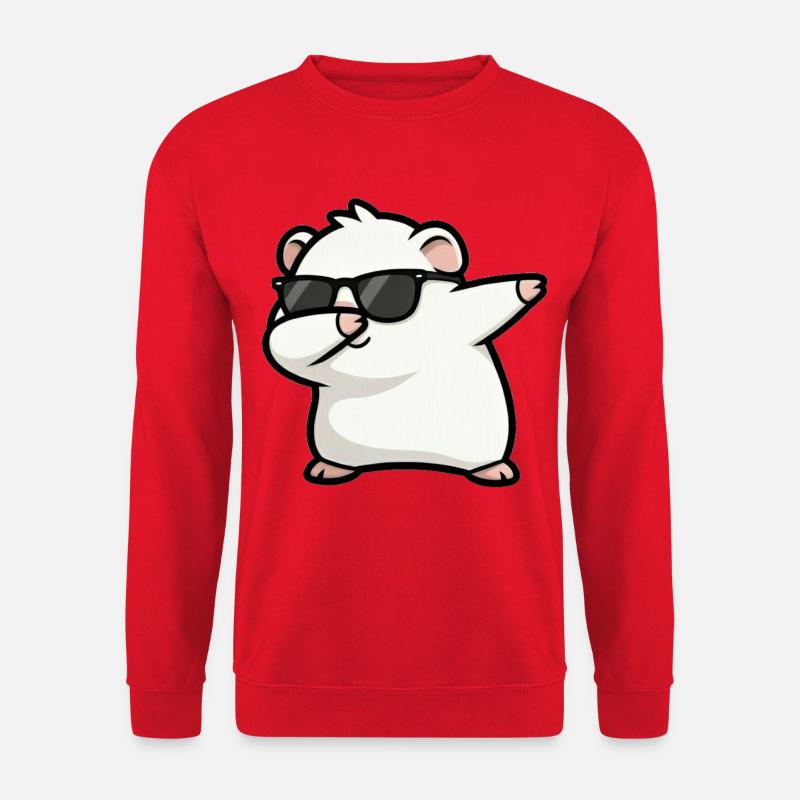 Dabbing guinea pig white - Unisex Sweatshirt - red