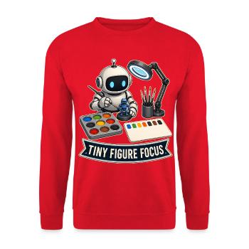 TINY FIGURE FOCUS - Unisex Sweatshirt - red - Front - Alina (178cm) & Michal (187cm)