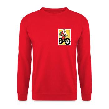 Fatbike Santa - Unisex Sweatshirt - red - Front - Alina (178cm) & Michal (187cm)