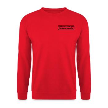 Schwarzsichtige Schwarzseele - Unisex Pullover - Rot - Vorne - Alina (178cm) & Michal (187cm)