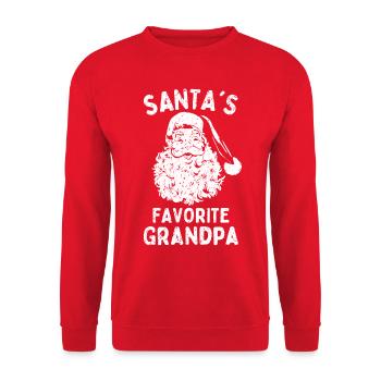 Le grand-père préféré du Père Noël - Sweat-shirt Unisexe - rouge - Devant - Alina (178cm) & Michal (187cm)