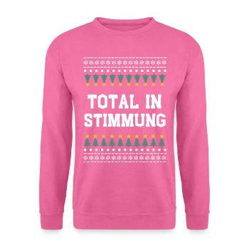 Total in Weihnachtsstimmung - Unisex Pullover - Pink - Vorne