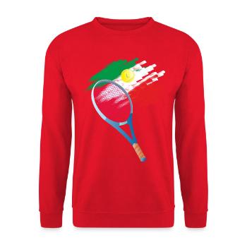 Tennis ITA - Unisex Sweatshirt - red - Front - Alina (178cm) & Michal (187cm)