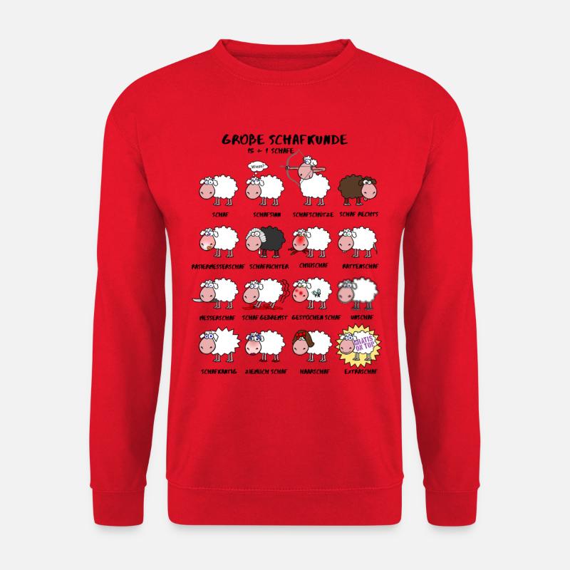 Great sheep knowledge - Unisex Sweatshirt - red