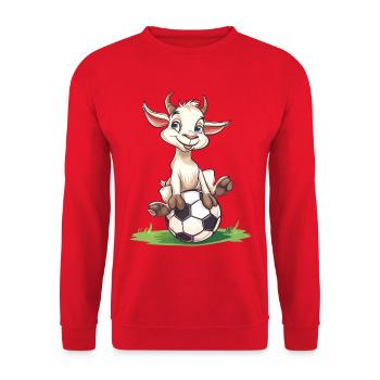 Drôle Humour Jeu de mots Football Football - Sweat-shirt Unisexe - rouge - Devant - Alina (178cm) & Michal (187cm)
