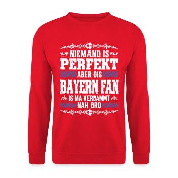 Geschenk für echte Bayern - Unisex Pullover - Rot - Vorne - Alina (178cm) & Michal (187cm)