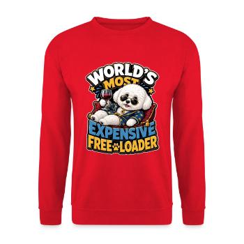 Bichon Frise - Unisex Pullover - Rot - Vorne - Alina (178cm) & Michal (187cm)