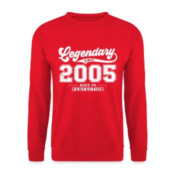 Légendaire depuis 2005 Cadeau d’anniversaire vintage - Sweat-shirt Unisexe - rouge - Devant - Alina (178cm) & Michal (187cm)