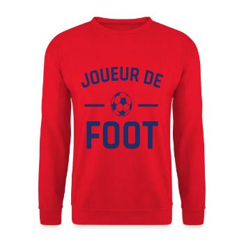 Joueur de foot humour football cadeau footballeur - Sweat-shirt Unisexe - rouge - Devant - Alina (178cm) & Michal (187cm)