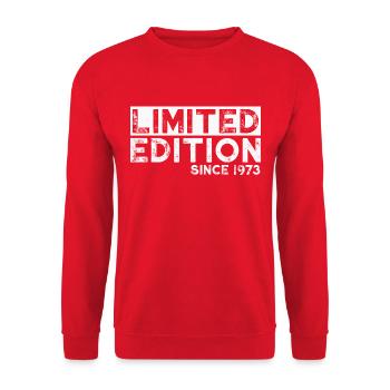 Limited edition since 1973 - Unisex Sweatshirt - red - Front - Alina (178cm) & Michal (187cm)