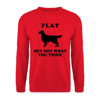 My funny Flat coated Retriever - Unisex Pullover - Rot - Vorne - Alina (178cm) & Michal (187cm)