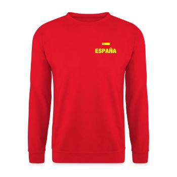 Spain España Spanish flag football gift - Unisex Sweatshirt - red - Front - Alina (178cm) & Michal (187cm)