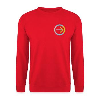 The logo of the cooperative on its own - Unisex Sweatshirt - red - Front - Alina (178cm) & Michal (187cm)