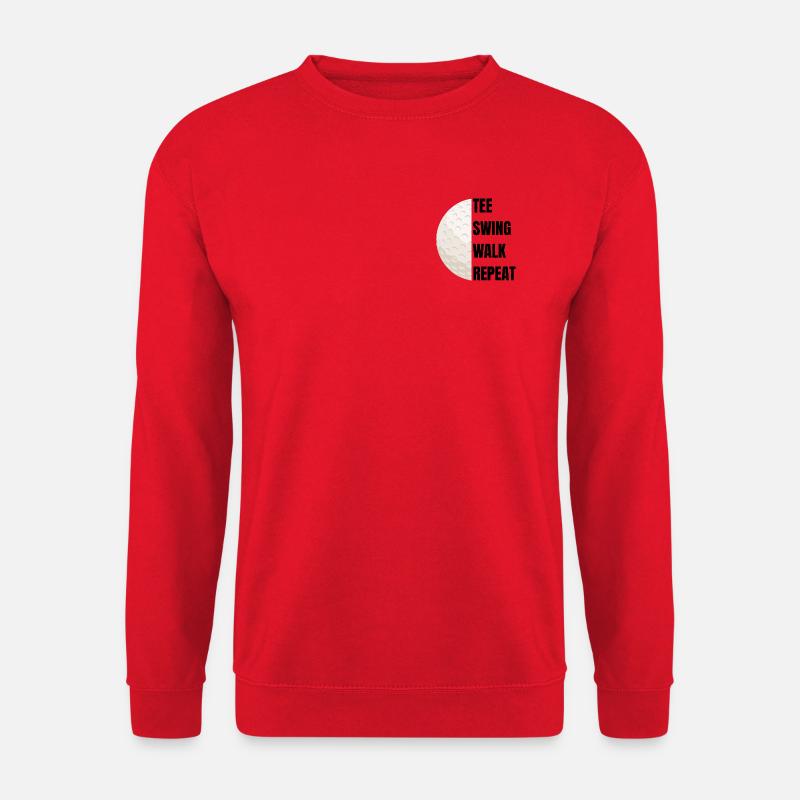 Tee Swing Walk Repeat - Golf slogan - Unisex Pullover - Rot