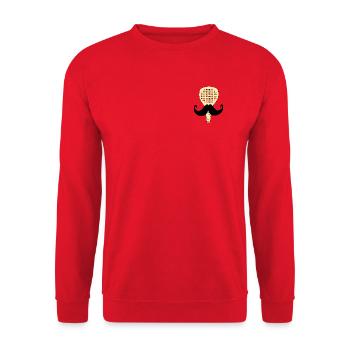 Padelschläger Schnurrbart Padel - Unisex Pullover - Rot - Vorne - Alina (178cm) & Michal (187cm)