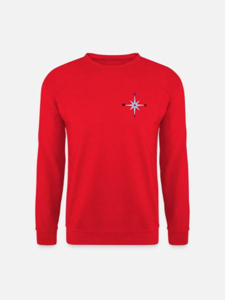 Compass Cardinal Directions Star Compass Maritime - Unisex Sweatshirt - red
