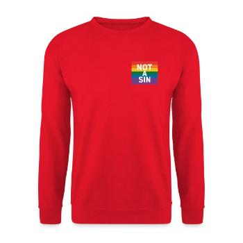 Not A Sin - Unisex Sweatshirt - red - Front - Alina (178cm) & Michal (187cm)