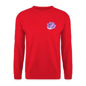 Purple Peony Line Art - Unisex Sweatshirt - red - Front - Alina (178cm) & Michal (187cm)
